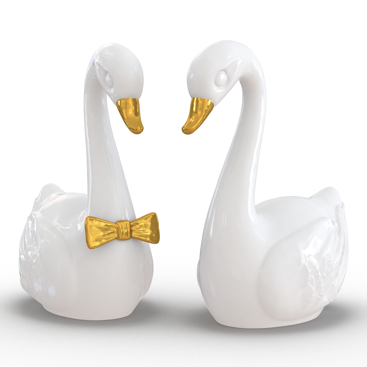 3D model Swans Wedding Cake Topper