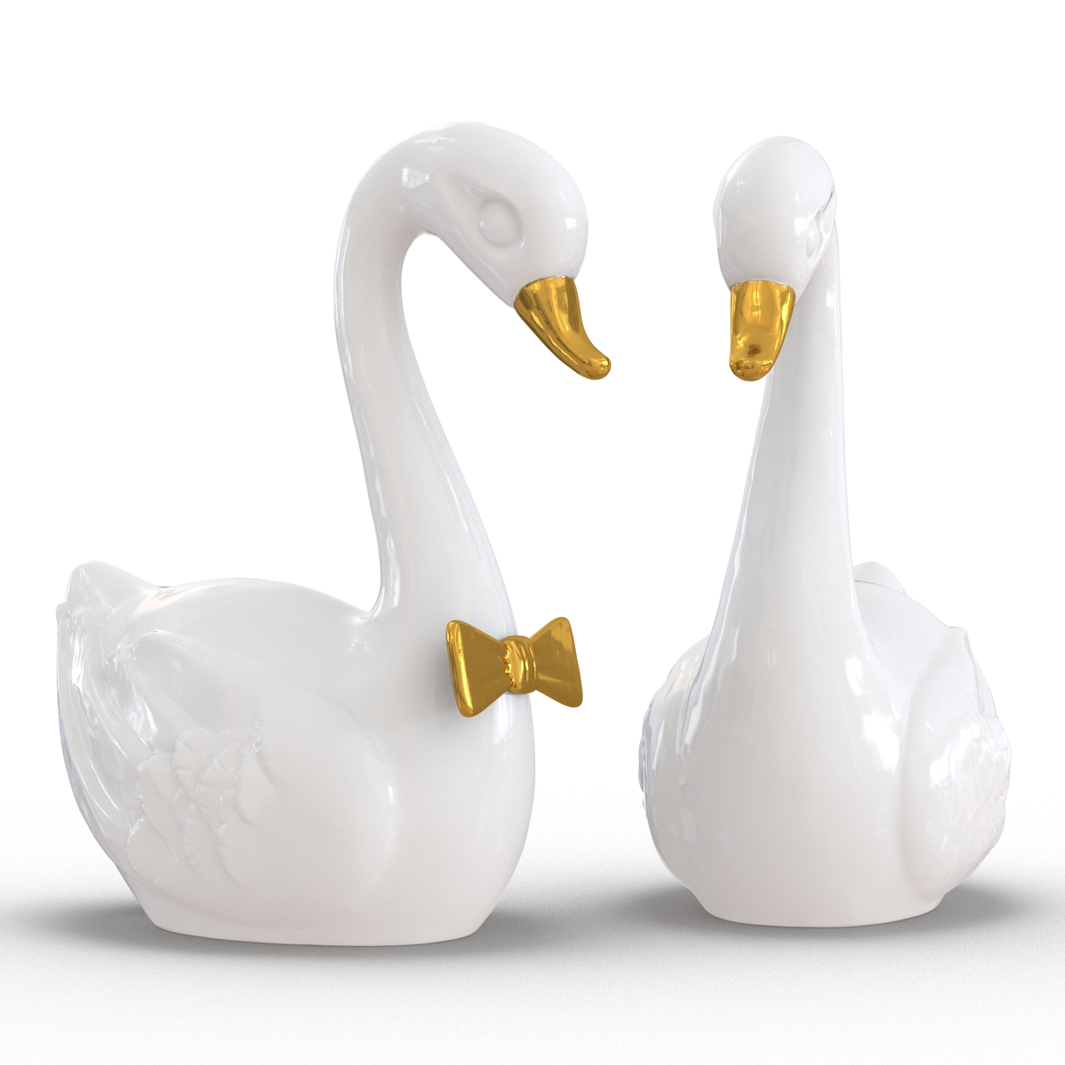 3D model Swans Wedding Cake Topper