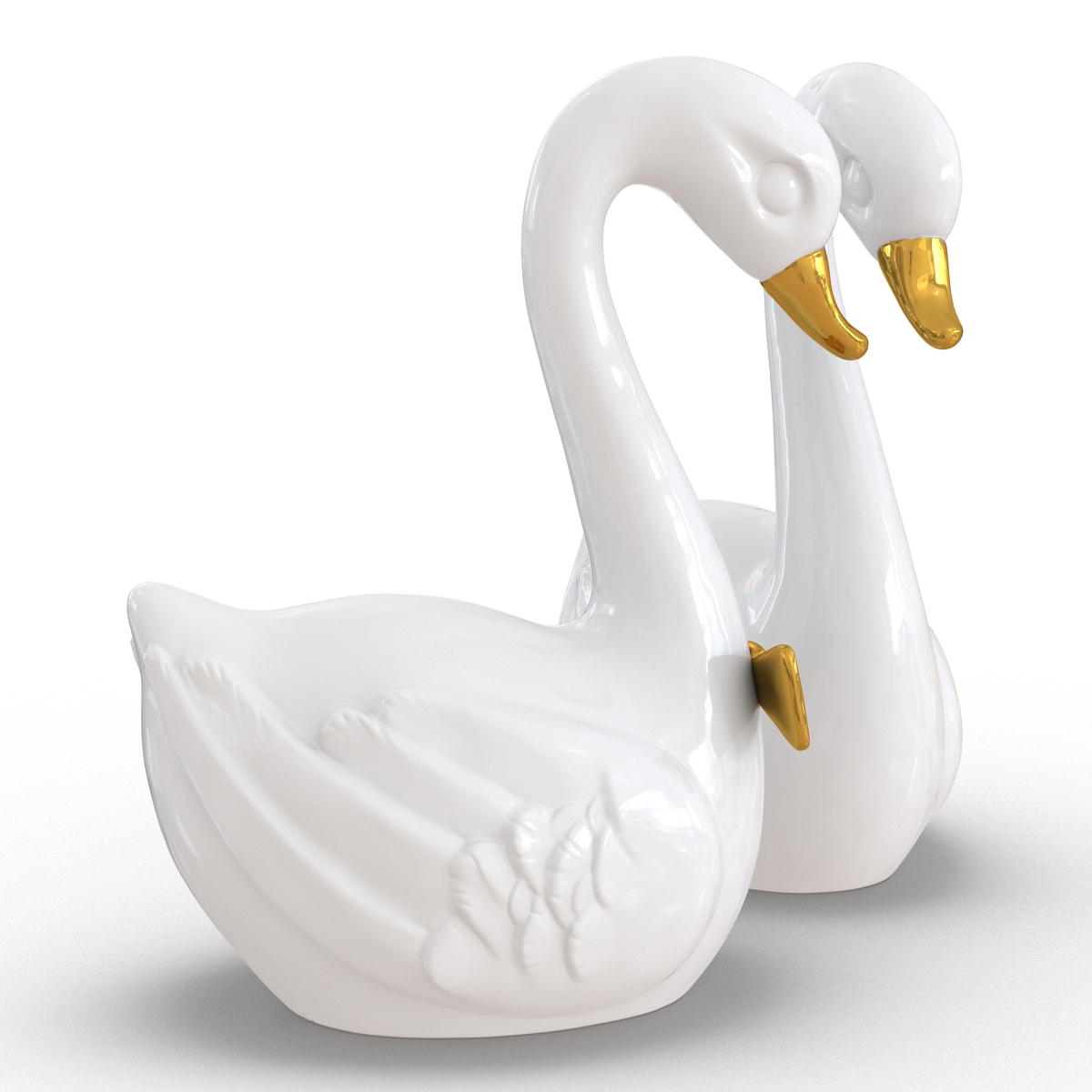 3D model Swans Wedding Cake Topper