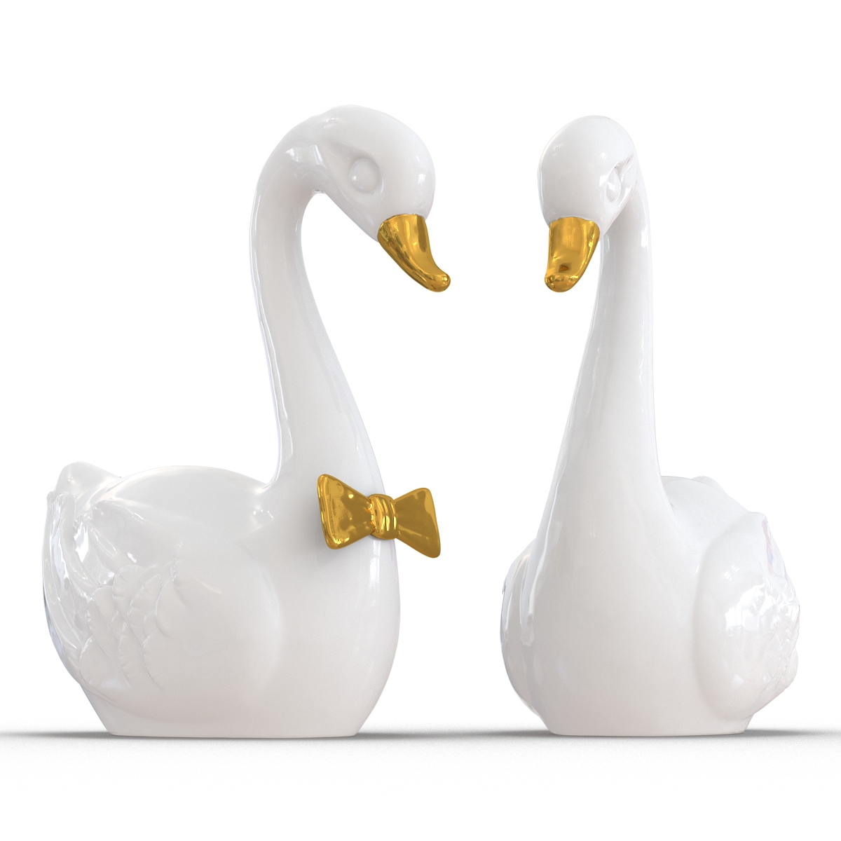 3D model Swans Wedding Cake Topper