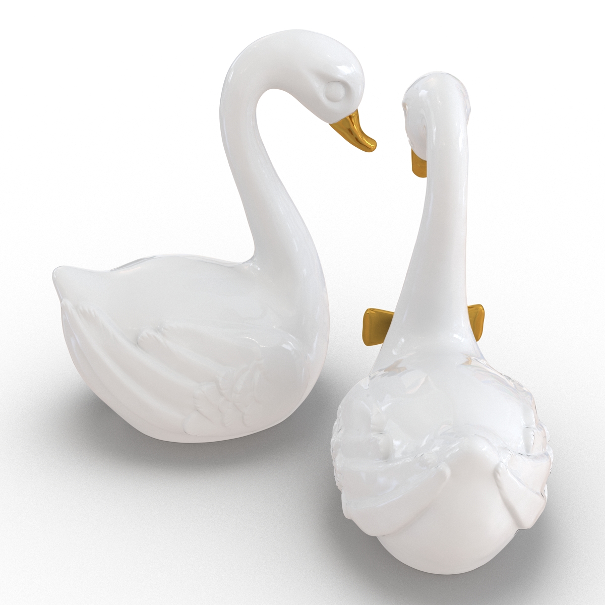 3D model Swans Wedding Cake Topper