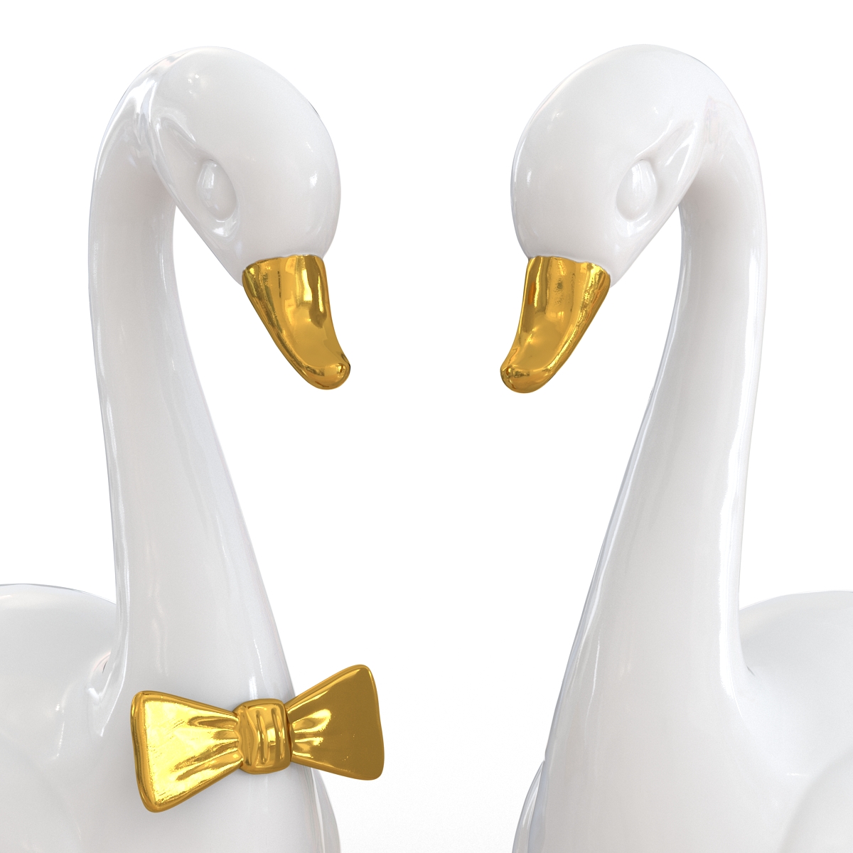 3D model Swans Wedding Cake Topper