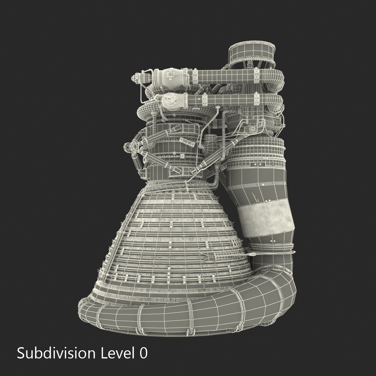 F-1 Rocket Engine 2 3D model