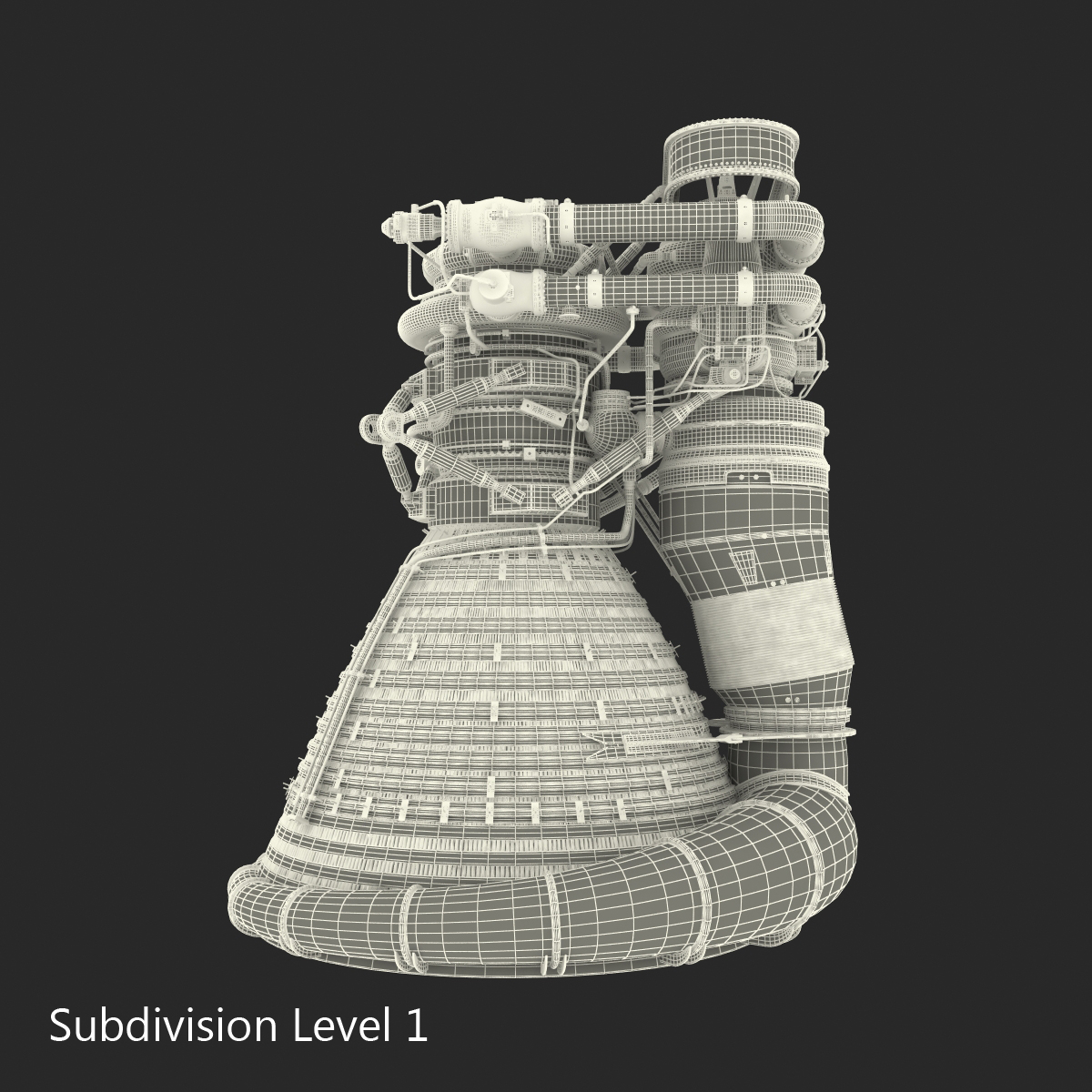 F-1 Rocket Engine 2 3D model