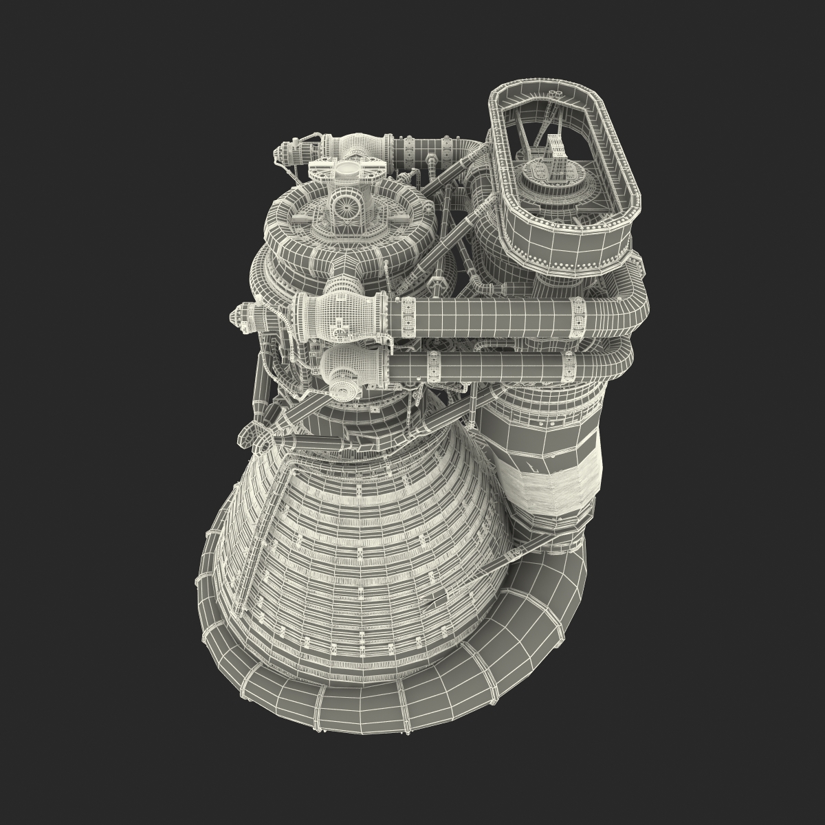 F-1 Rocket Engine 2 3D model