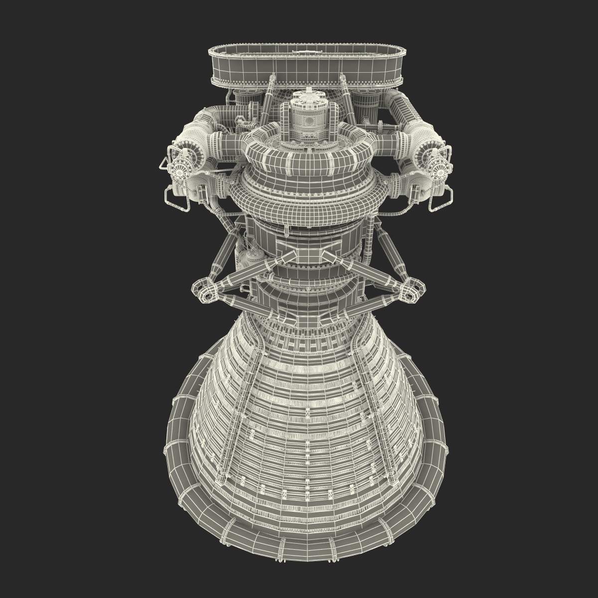 F-1 Rocket Engine 2 3D model