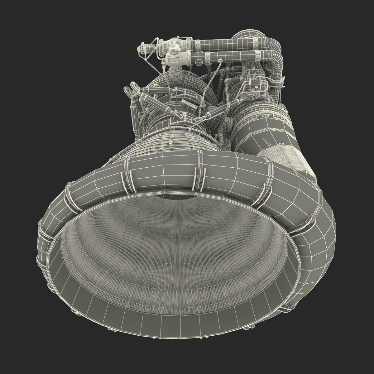 F-1 Rocket Engine 2 3D model