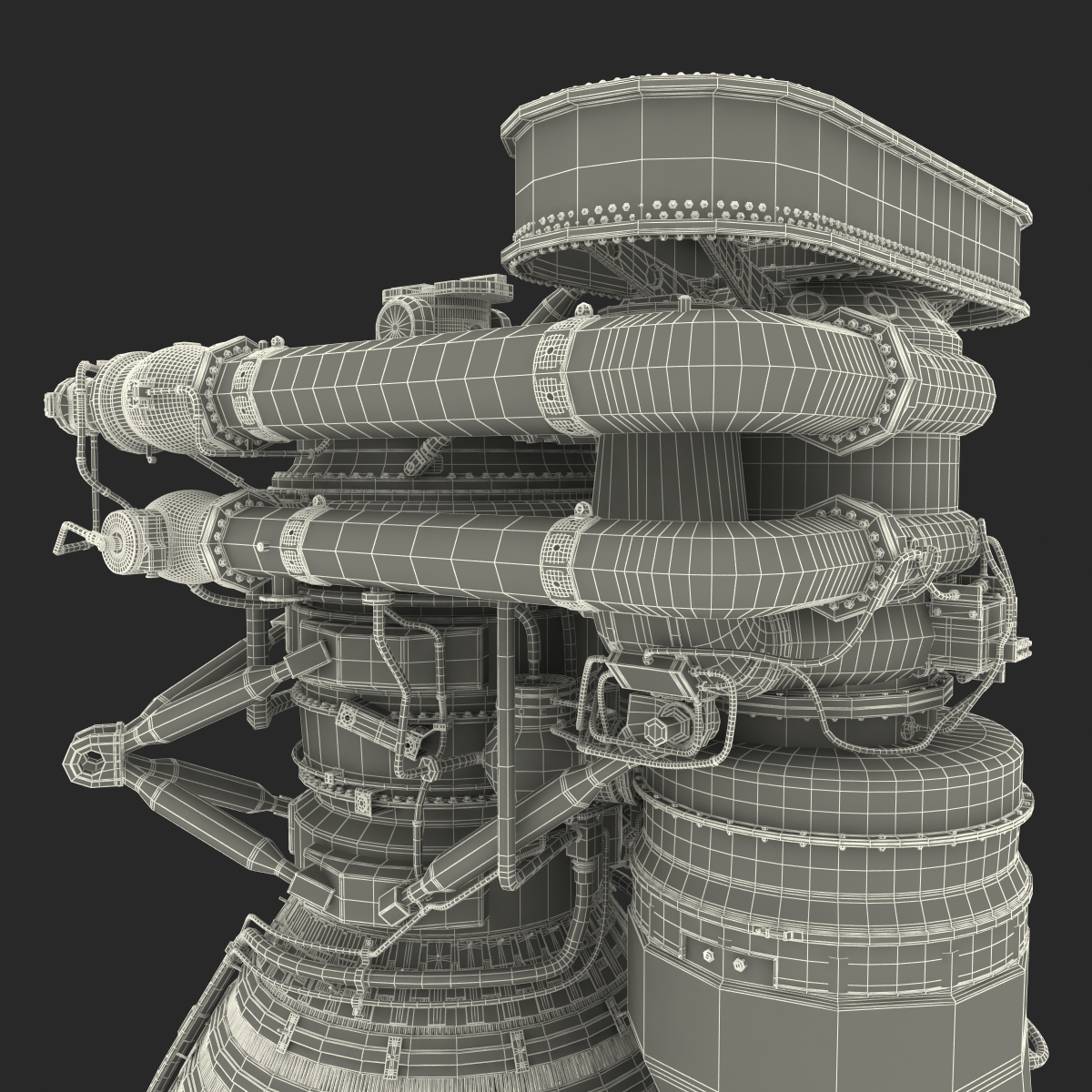 F-1 Rocket Engine 2 3D model