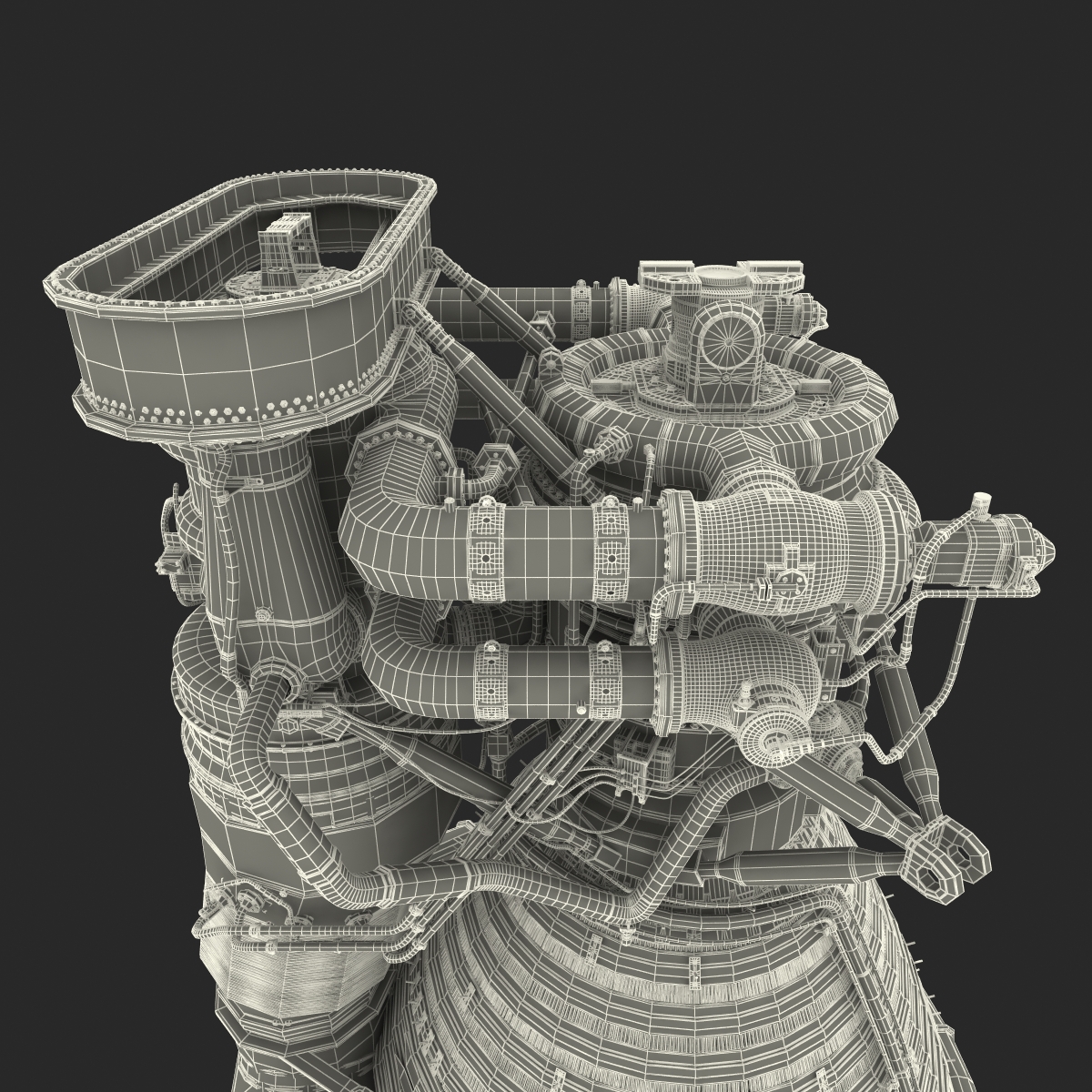 F-1 Rocket Engine 2 3D model