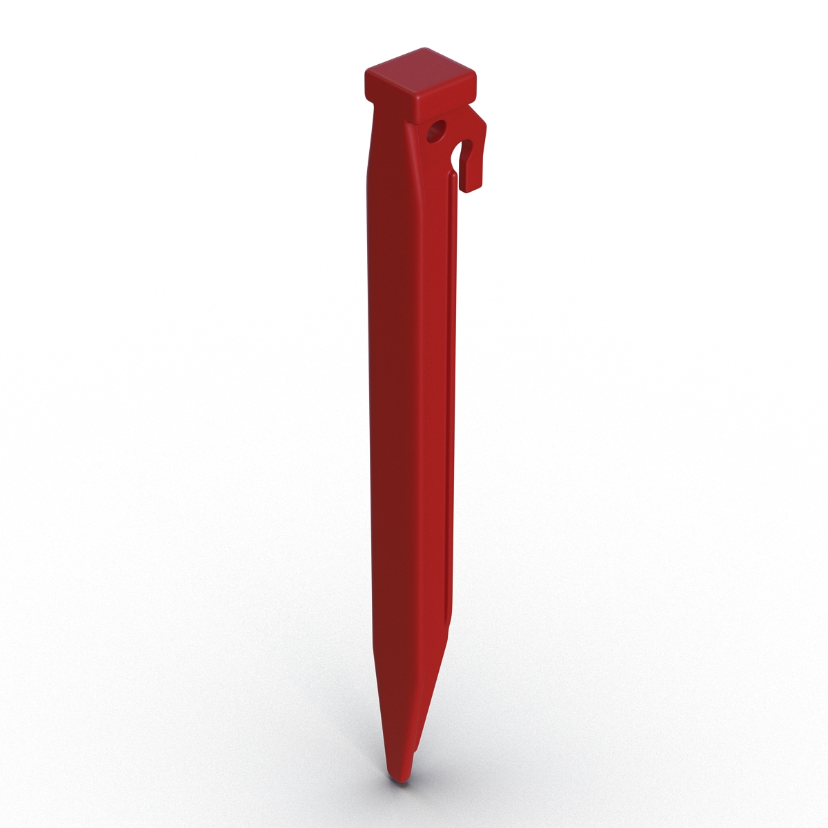 Plastic Tent Stake Red 3D