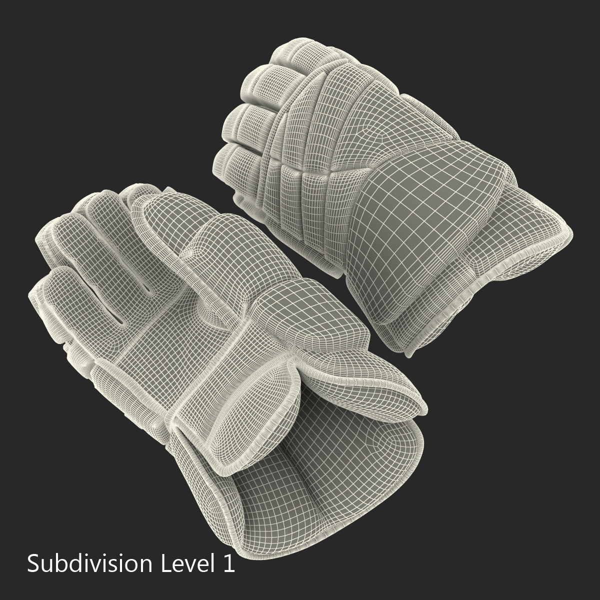 Hockey Gloves Bauer 3D model