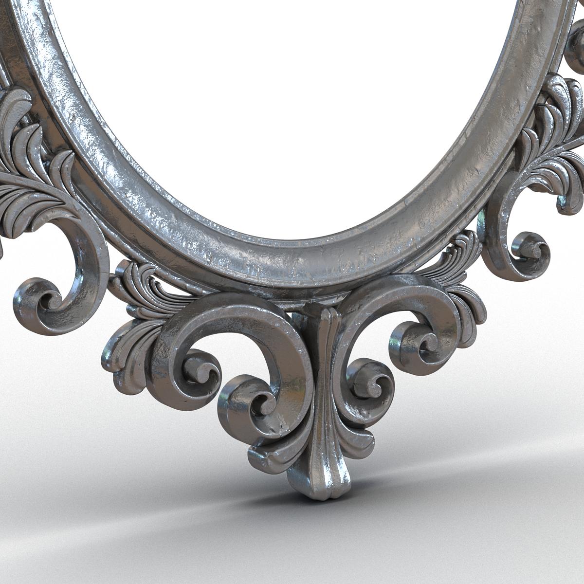 3D Baroque Picture Frame 6 model