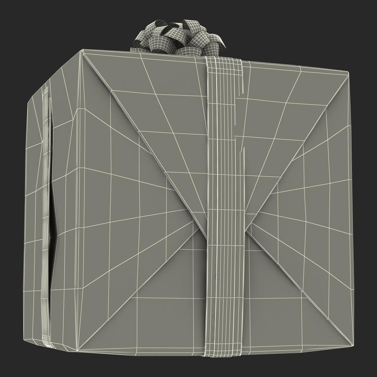 3D Giftbox 2 Red model