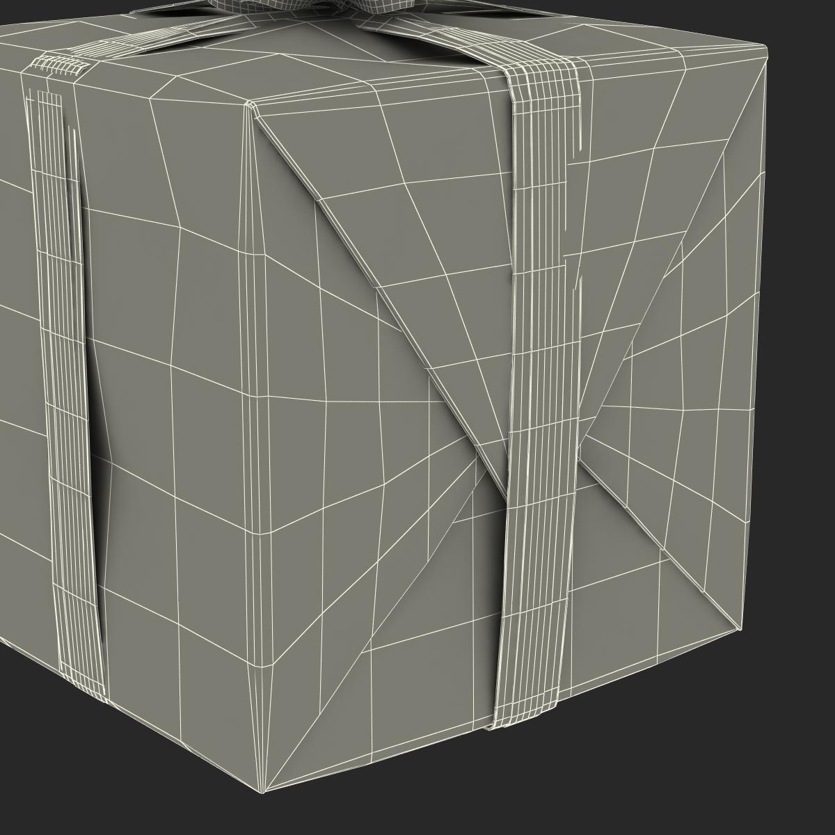 3D Giftbox 2 Red model