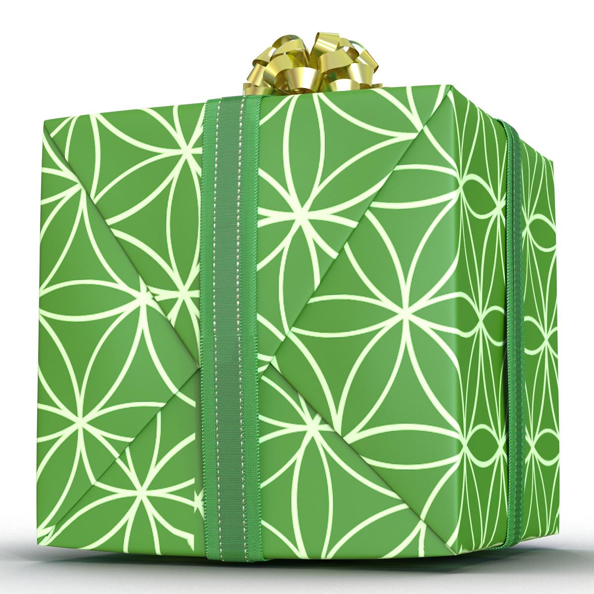 3D model Giftbox 2 Green