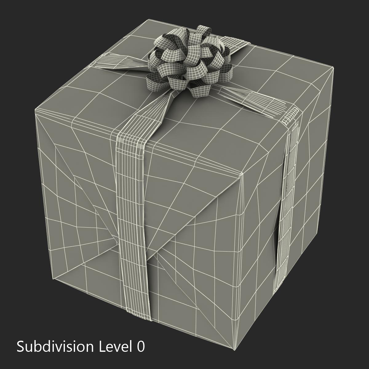 Giftbox 2 Blue 3D model