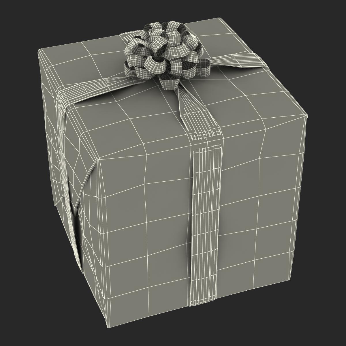 Giftbox 2 Blue 3D model