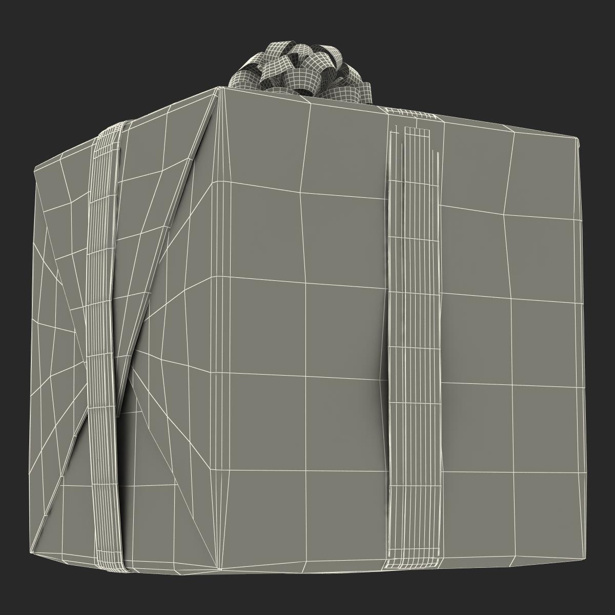 Giftbox 2 Blue 3D model