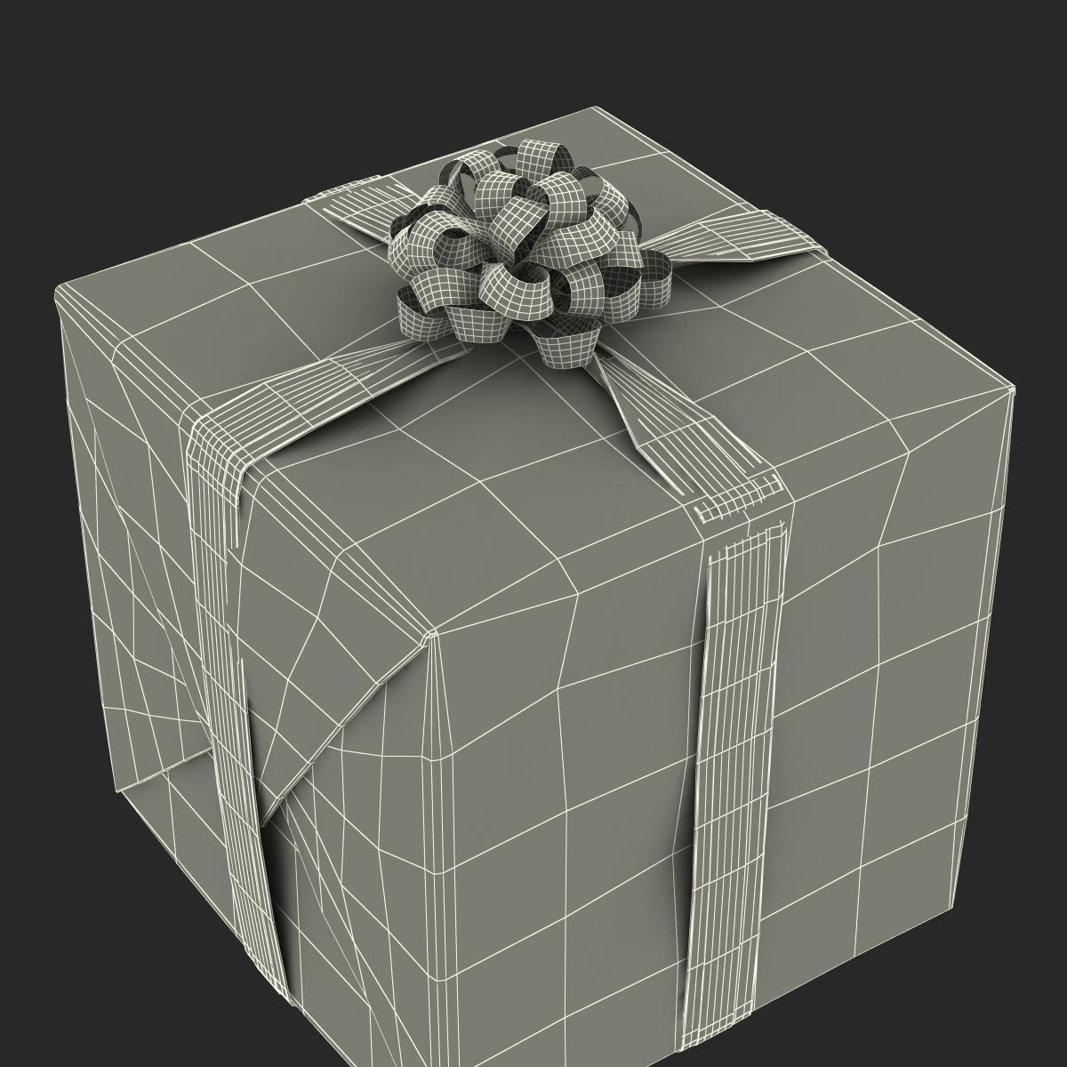 Giftbox 2 Blue 3D model