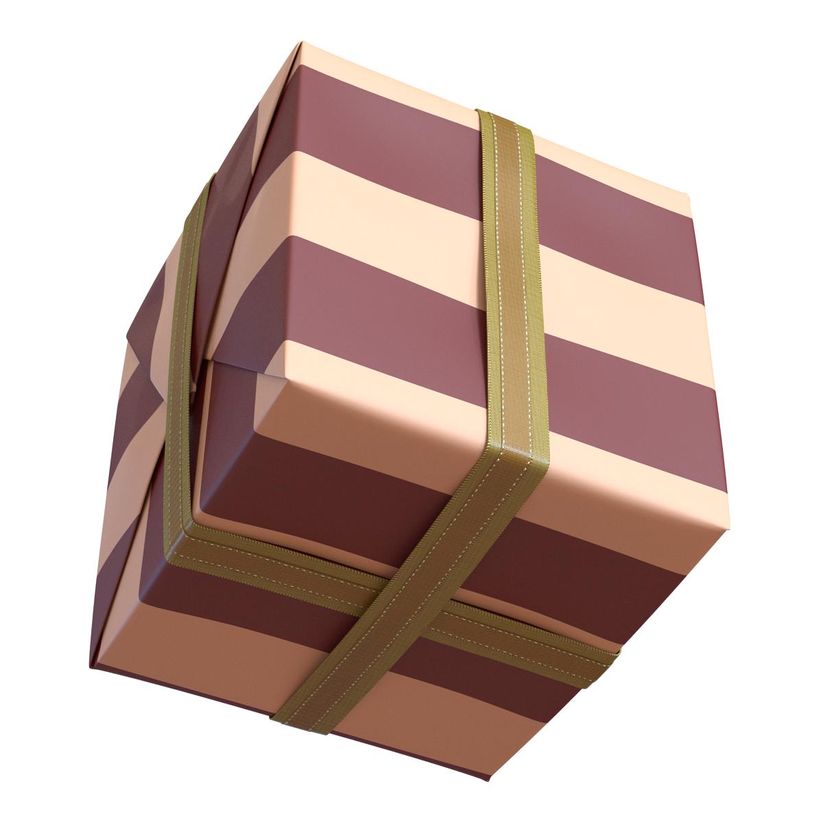 Giftbox 2 Gold 3D model