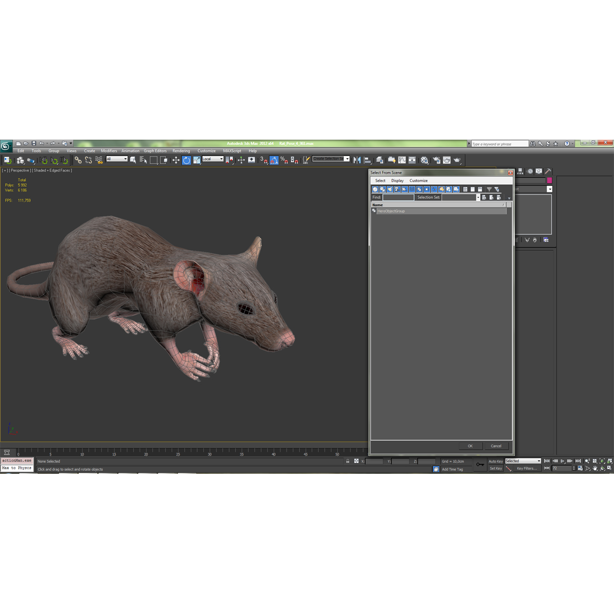 Rat 3 Pose 4 3D