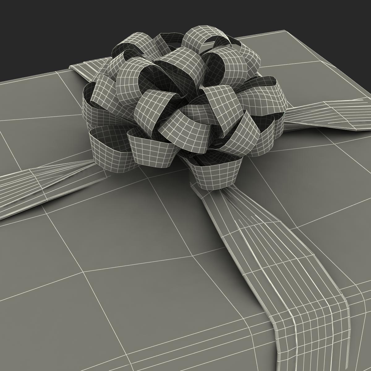 Giftbox 2 Gold 3D model