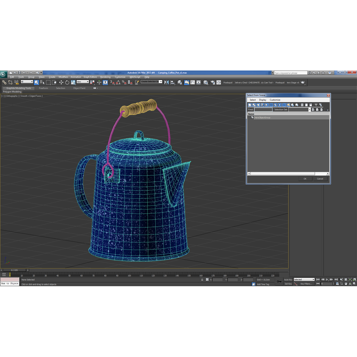 3D Camping Coffee Pot model