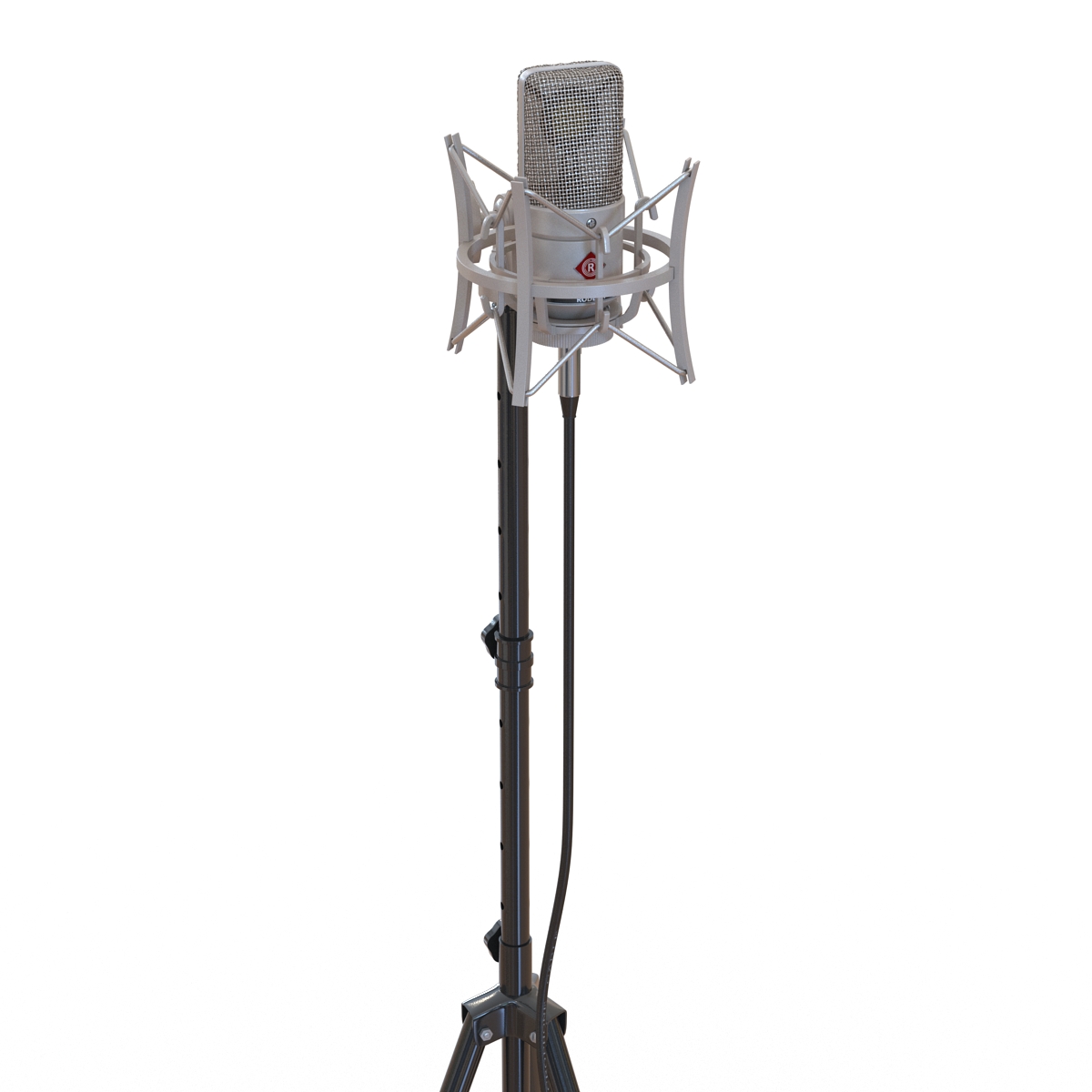 3D model Condenser Microphone and Stand Rode