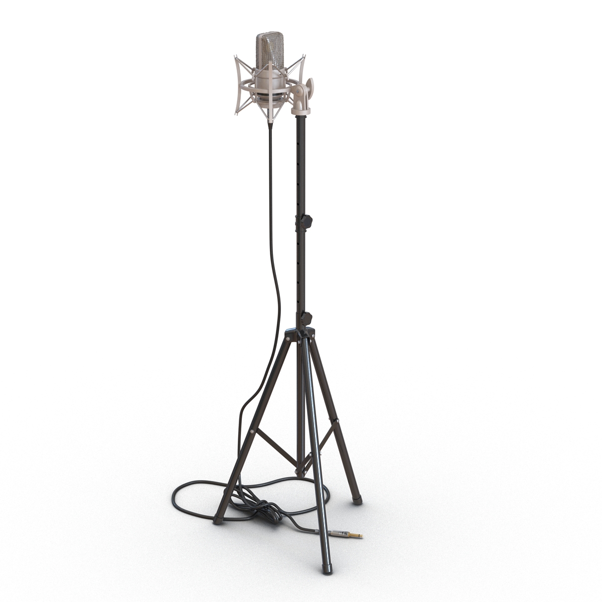 3D model Condenser Microphone and Stand Rode