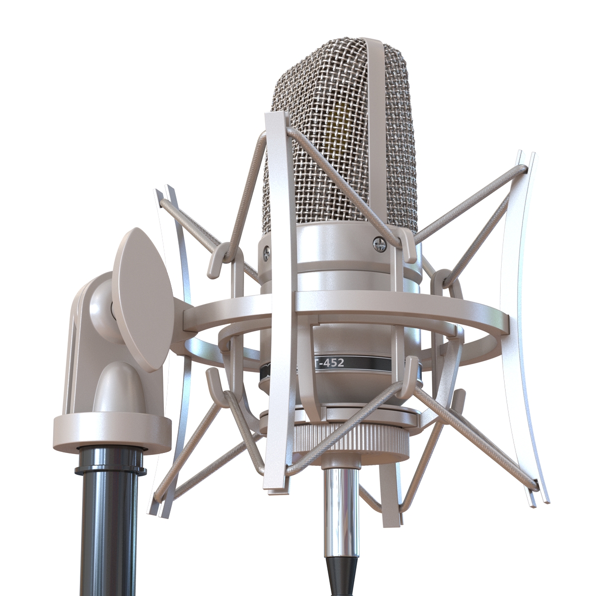 3D model Condenser Microphone and Stand Rode