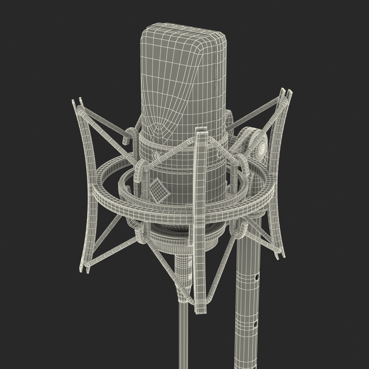 3D Condenser Microphone and Stand Generic model