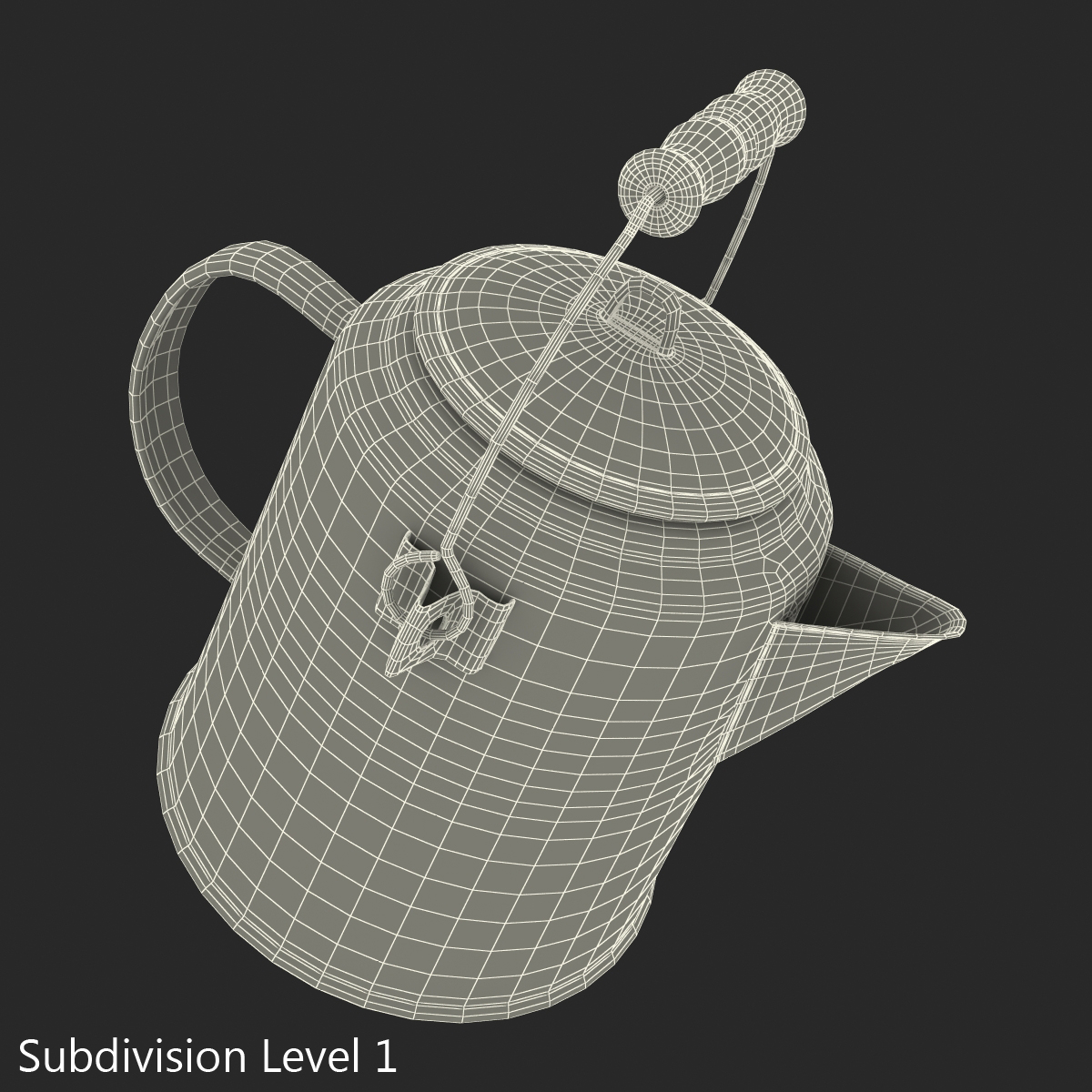 3D model Camping Coffee Pot 2