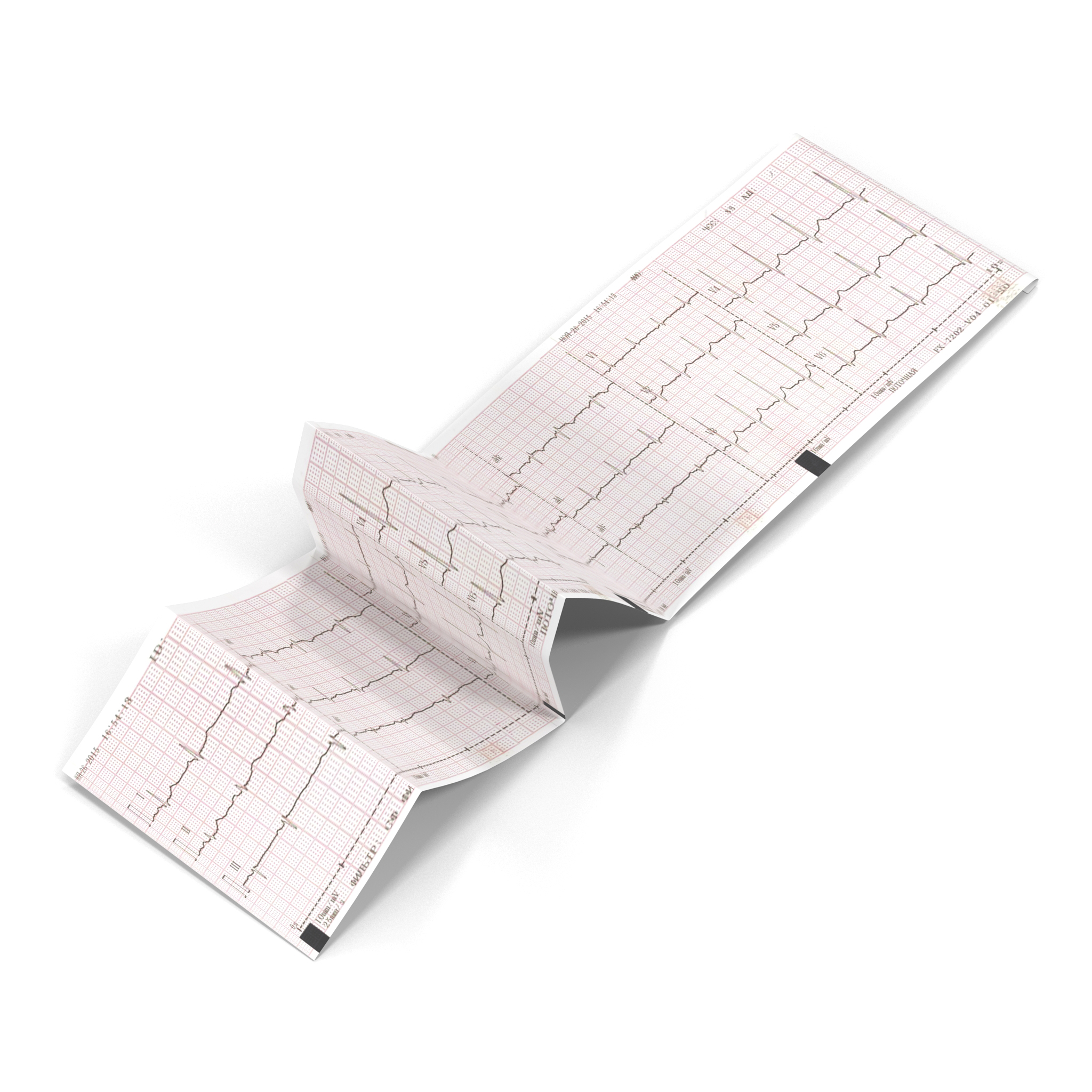 Electrocardiograph Report in Paper Form 3D model