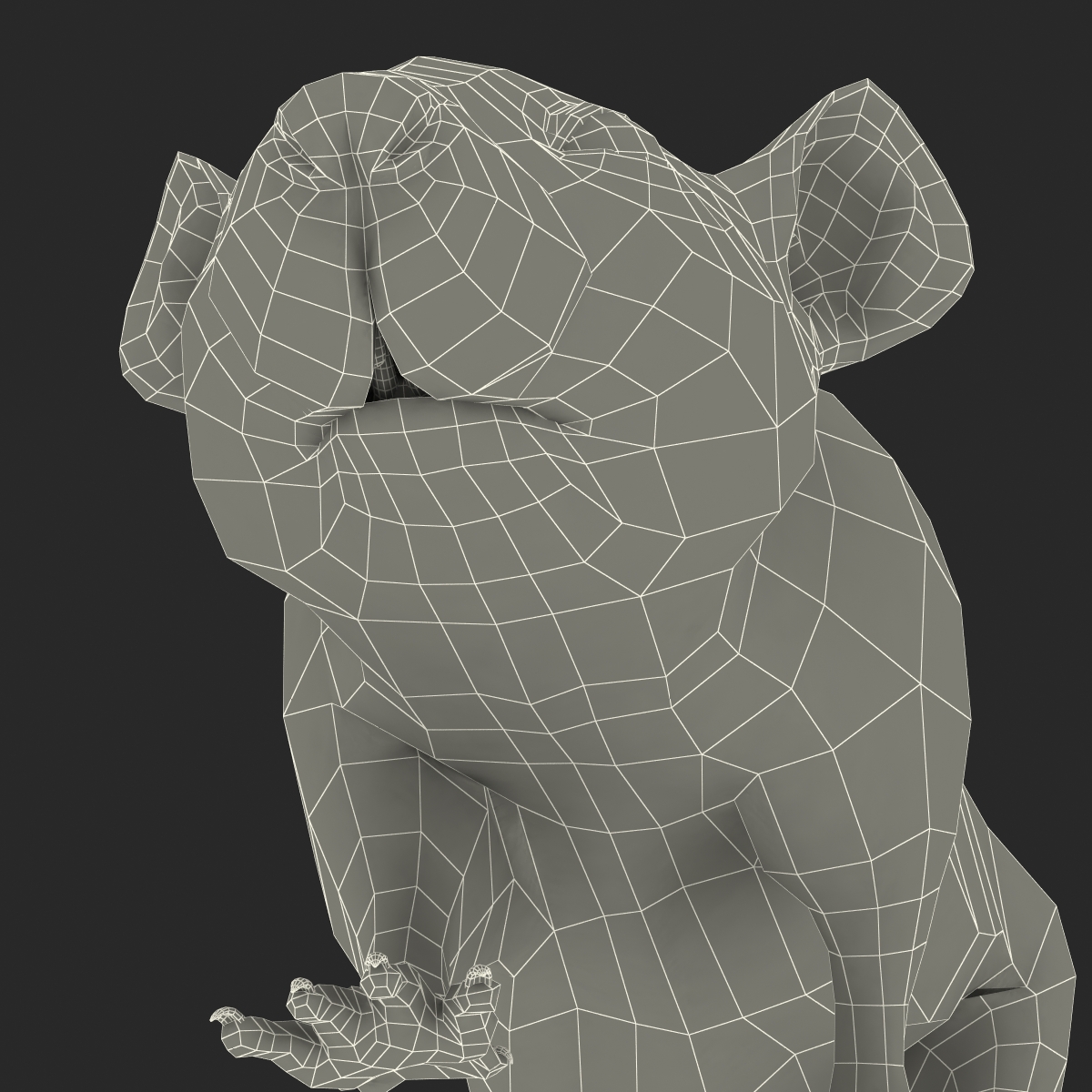 3D White Rat Pose 3