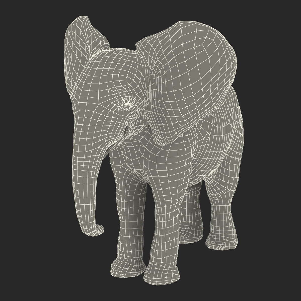 3D Baby Elephant model