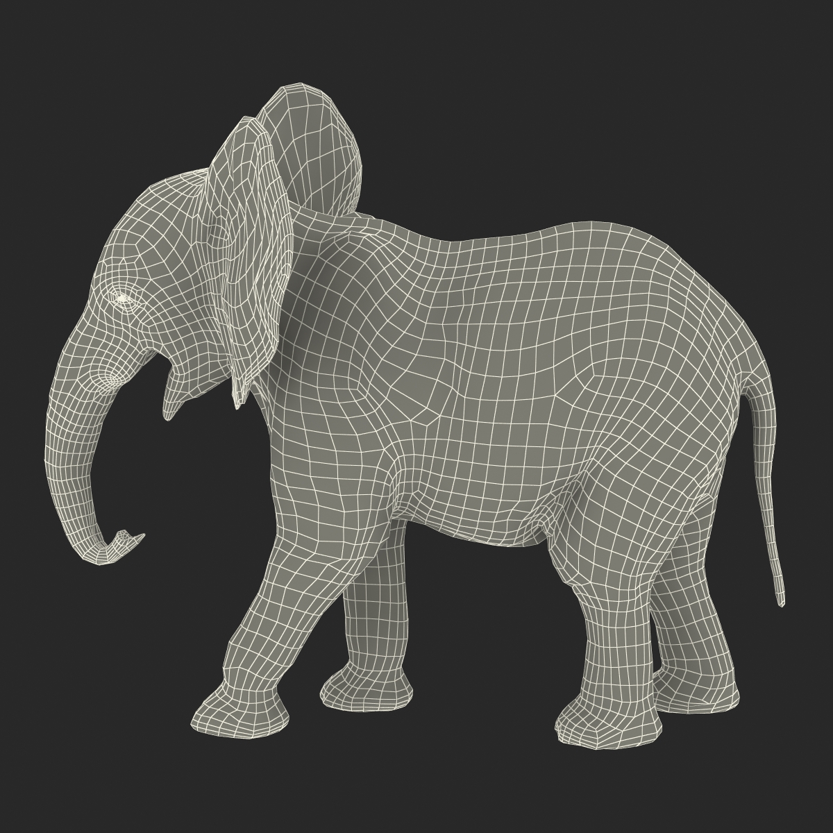 3D model Baby Elephant Pose 2