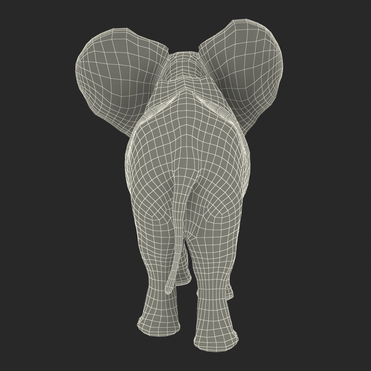 3D model Baby Elephant Pose 2