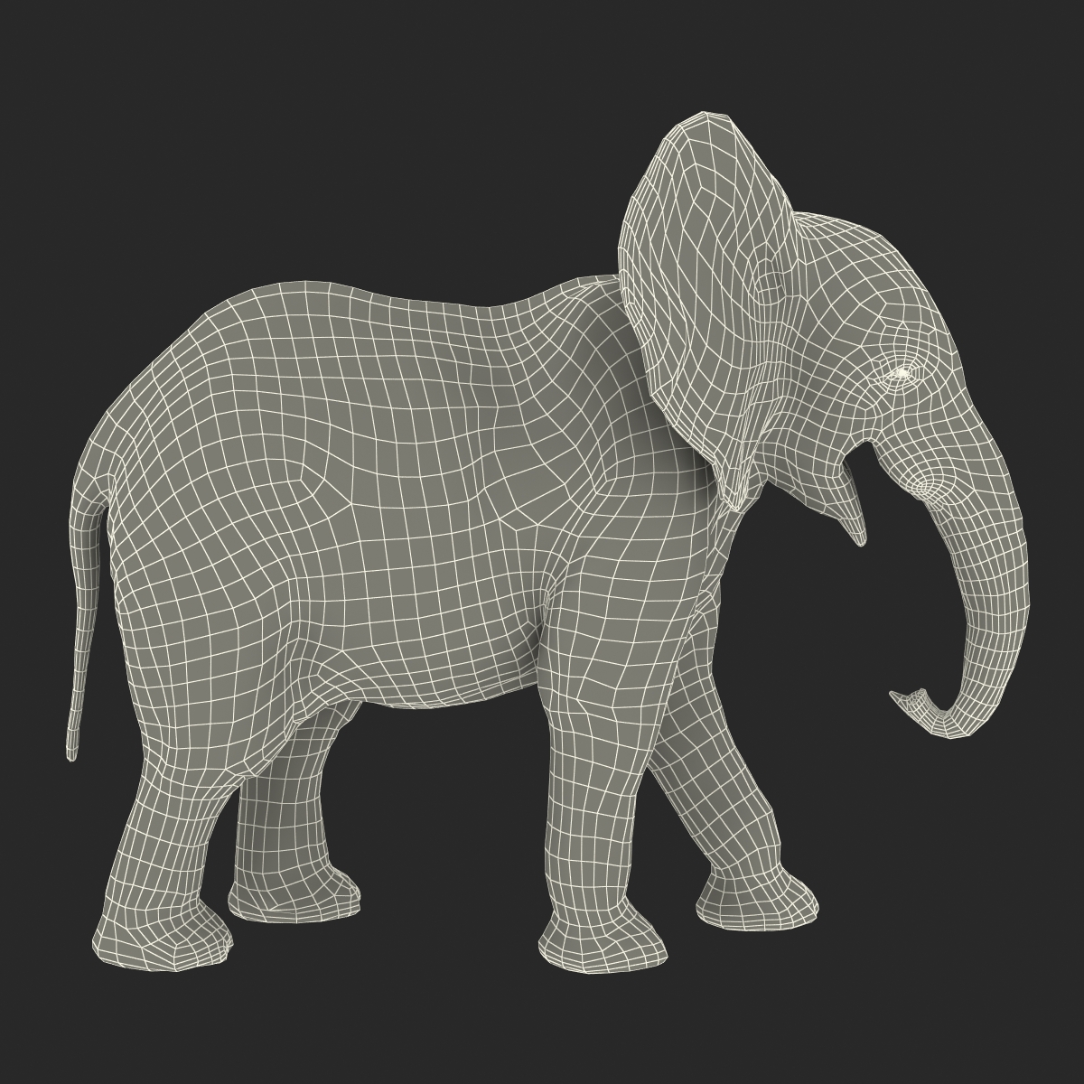 3D model Baby Elephant Pose 2