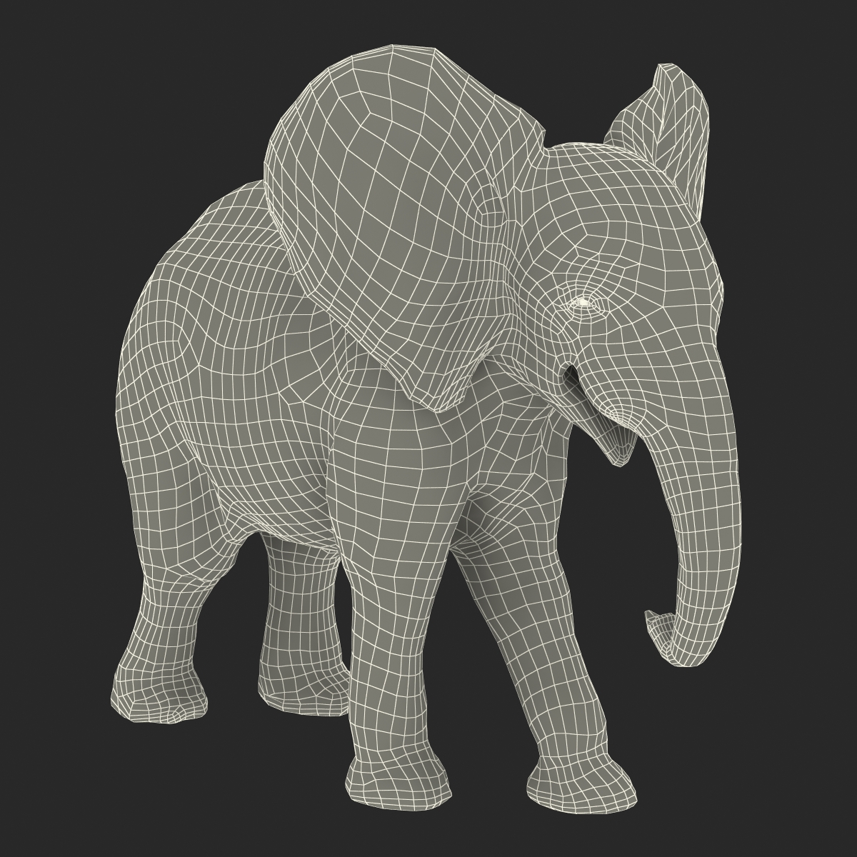 3D model Baby Elephant Pose 2