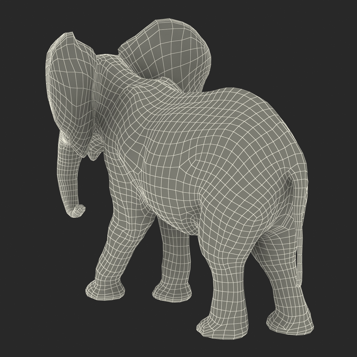 3D model Baby Elephant Pose 2