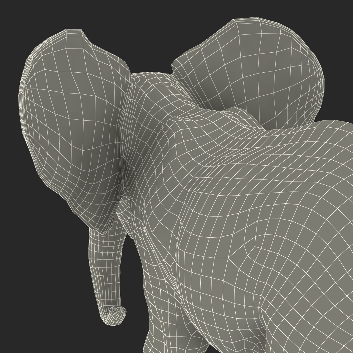 3D model Baby Elephant Pose 2