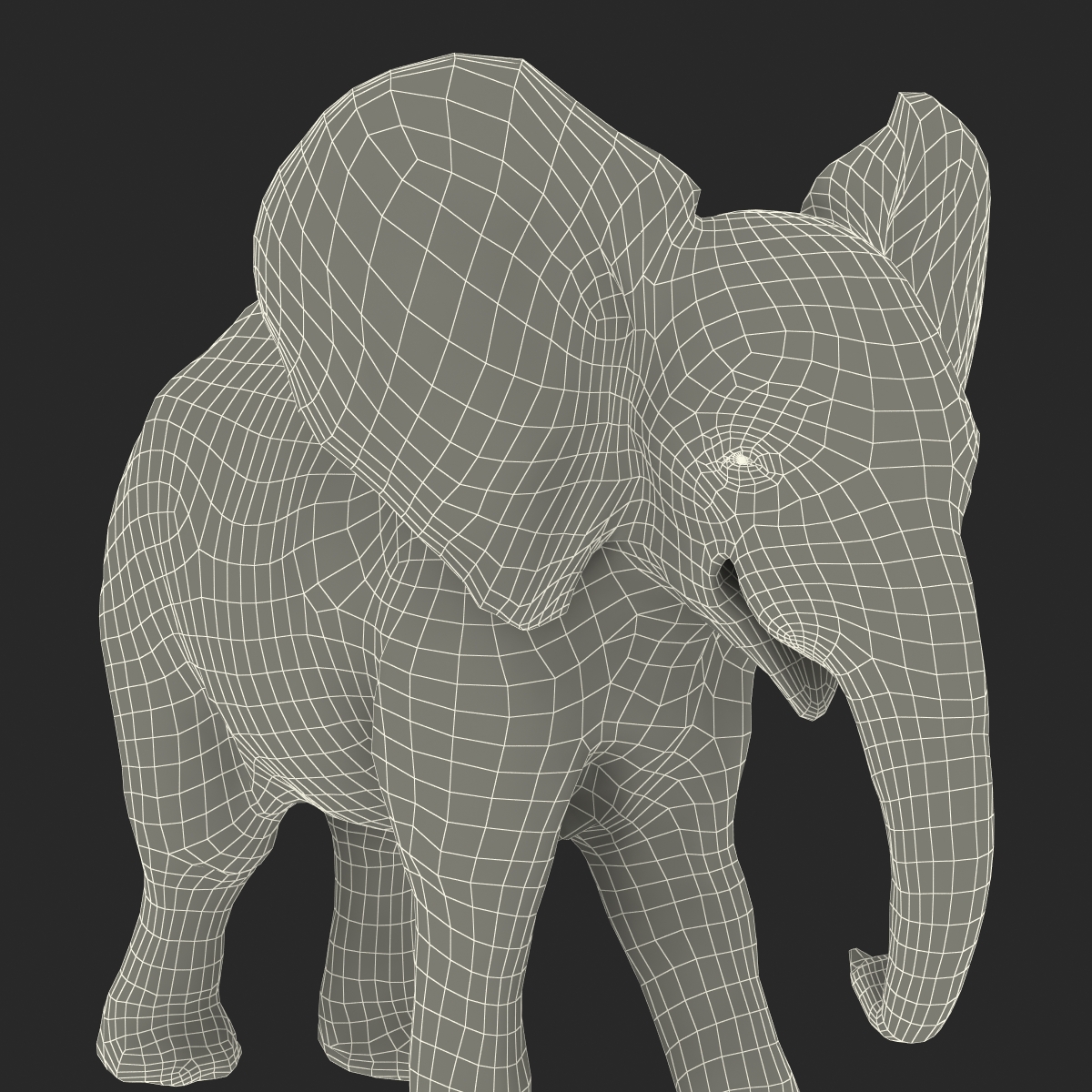 3D model Baby Elephant Pose 2