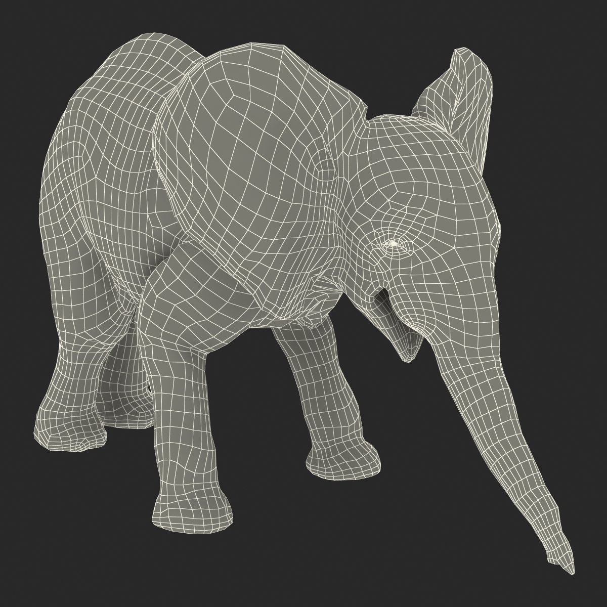 3D model Baby Elephant Pose 3