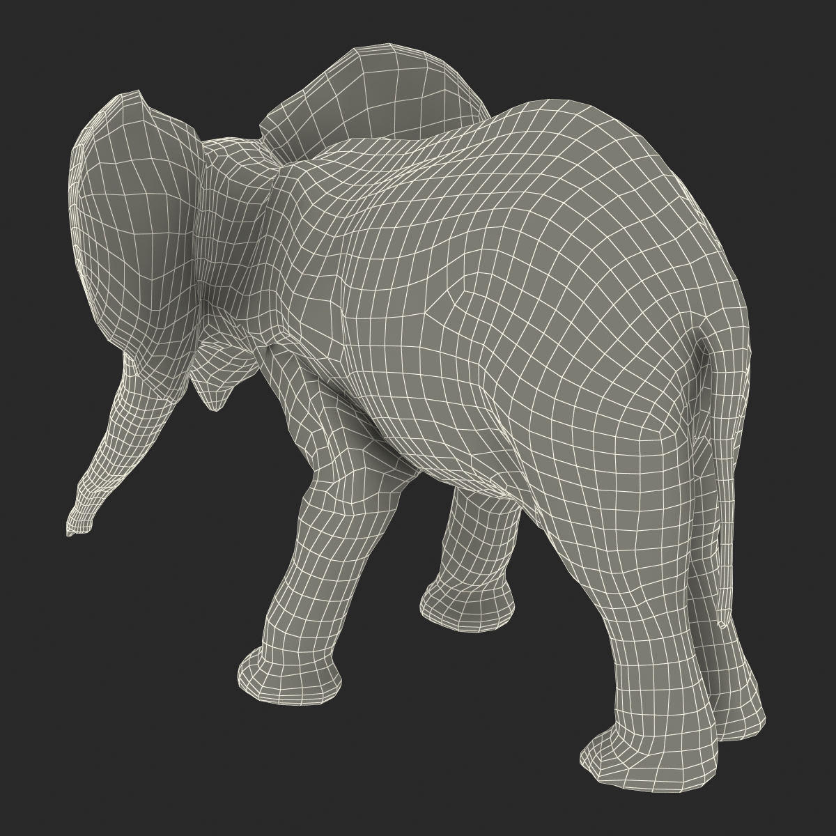 3D model Baby Elephant Pose 3