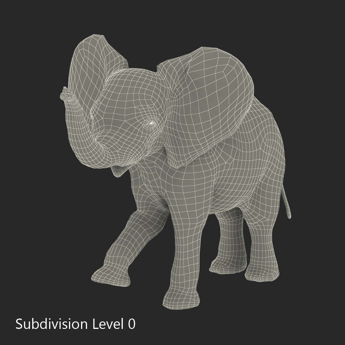 3D model Baby Elephant Rigged