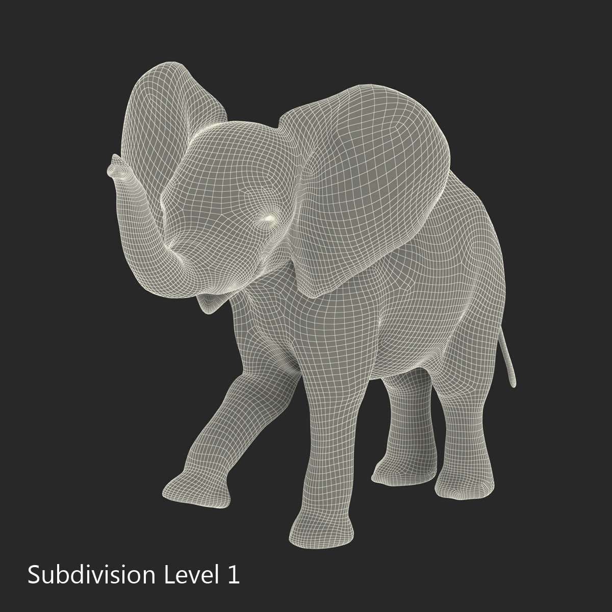 3D model Baby Elephant Rigged