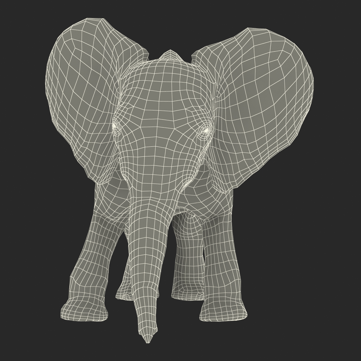 3D model Baby Elephant Rigged