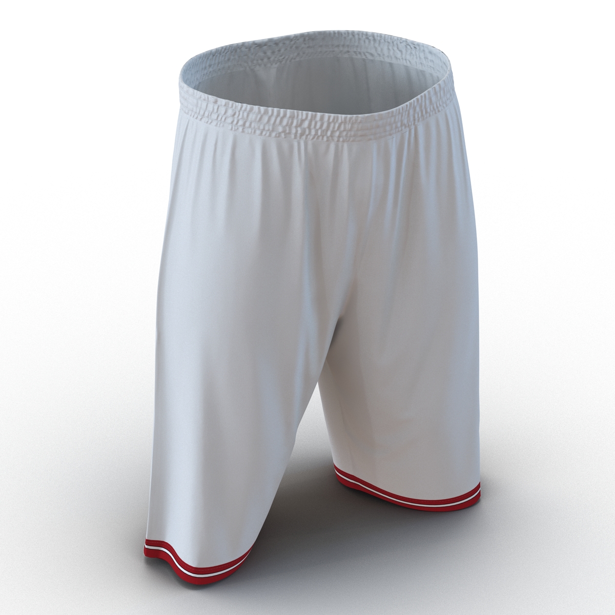 3D Basketball Shorts White model