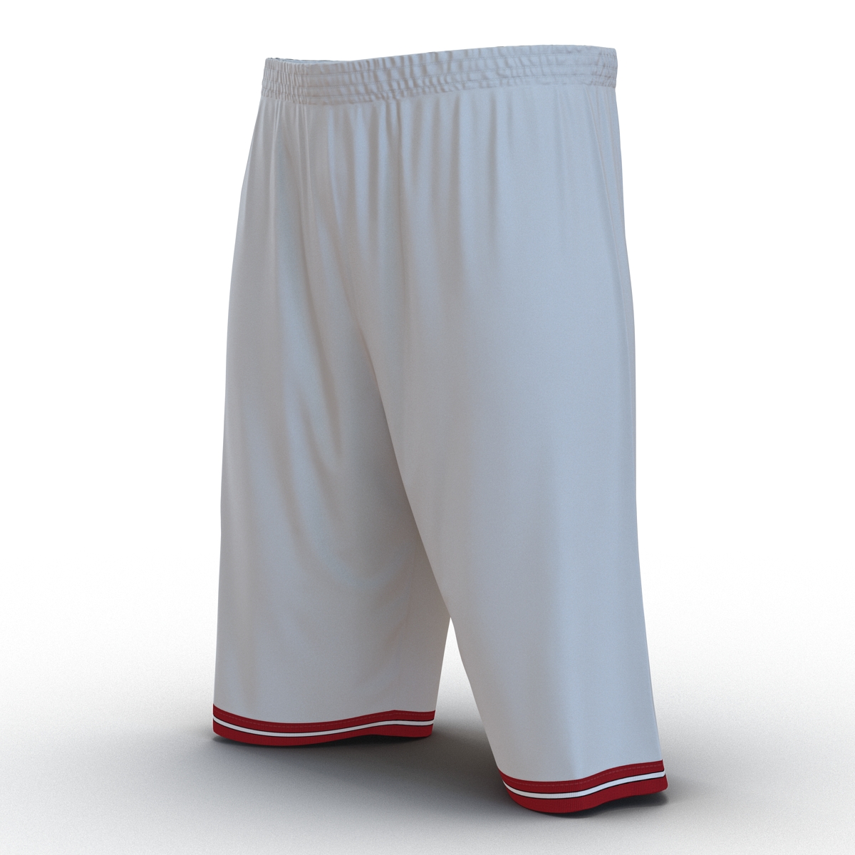 3D Basketball Shorts White model