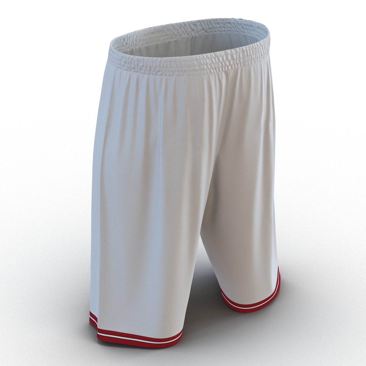 3D Basketball Shorts White model